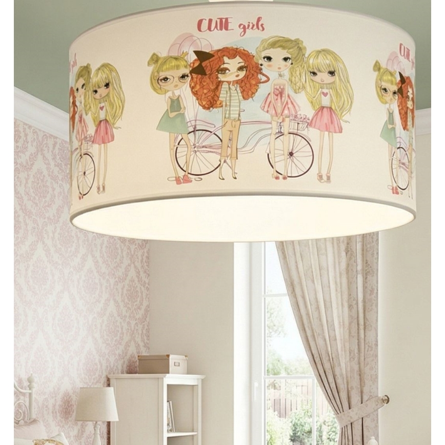Дитячий стельовий світильник GIRLS VIBES 1xE27/60W/230V, діаметр 40 см, для дівчат