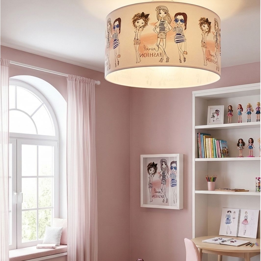 Дитячий стельовий світильник GIRLS VIBES 1xE27/60W/230V, діаметр 40 см, для дівчат