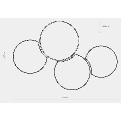 Дитячий стельовий світильник MONA KIDS 4xE27/15W/230V