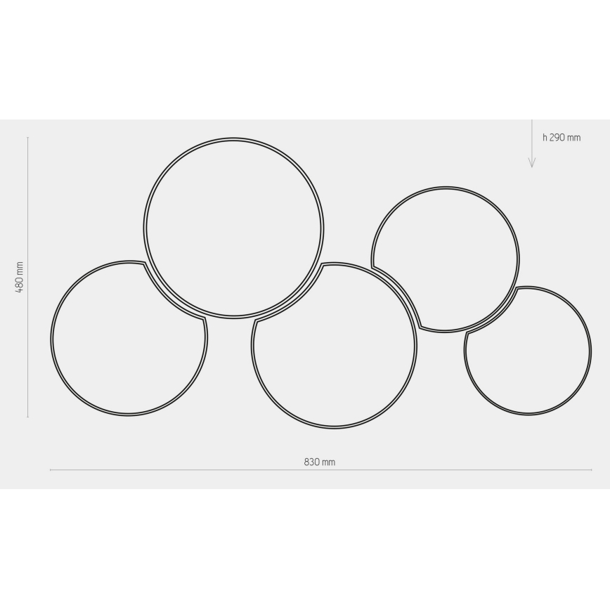Дитячий стельовий світильник MONA KIDS 5xE27/15W/230V