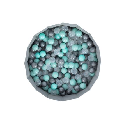 Дитячий сухий басейн з кульками діаметром 80 см синій/сірий