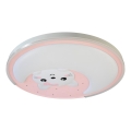 Дитячий світлодіодний стельовий світильник MOONCAT LED/34W/230V рожевий