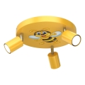 Дитячий точковий світильник FUN 3xGU10/8W/230V жовтий/бджілка