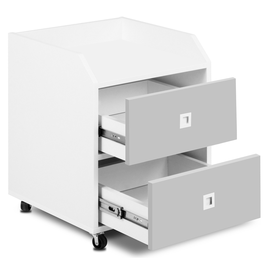 Дитячий контейнер для зберігання MIRUM 54,2x42,4 см білий/сірий