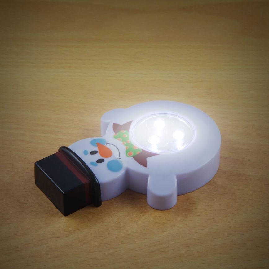Дитячий LED нічник LED/3xAAA сніговик