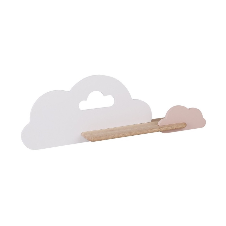 Дитячий настінний LED світильник з поличкою CLOUD LED/5W/230V білий/рожевий