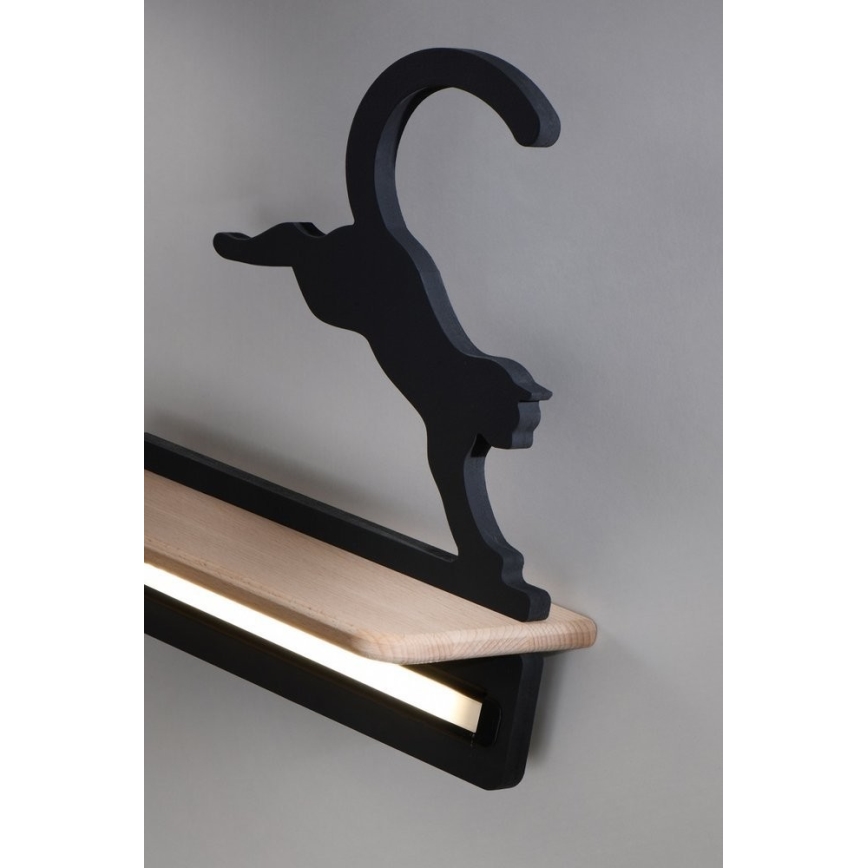 Дитячий настінний LED світильник з поличкою JUMPING CAT LED/5W/230V