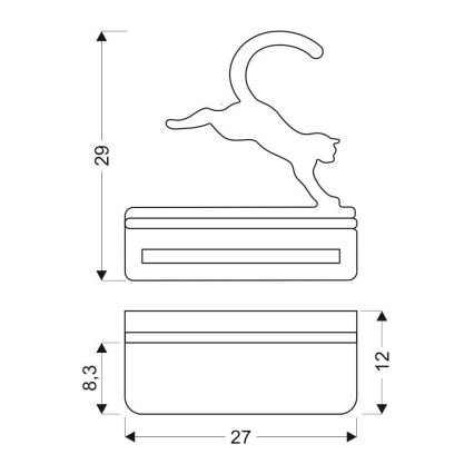 Дитячий настінний LED світильник з поличкою JUMPING CAT LED/5W/230V