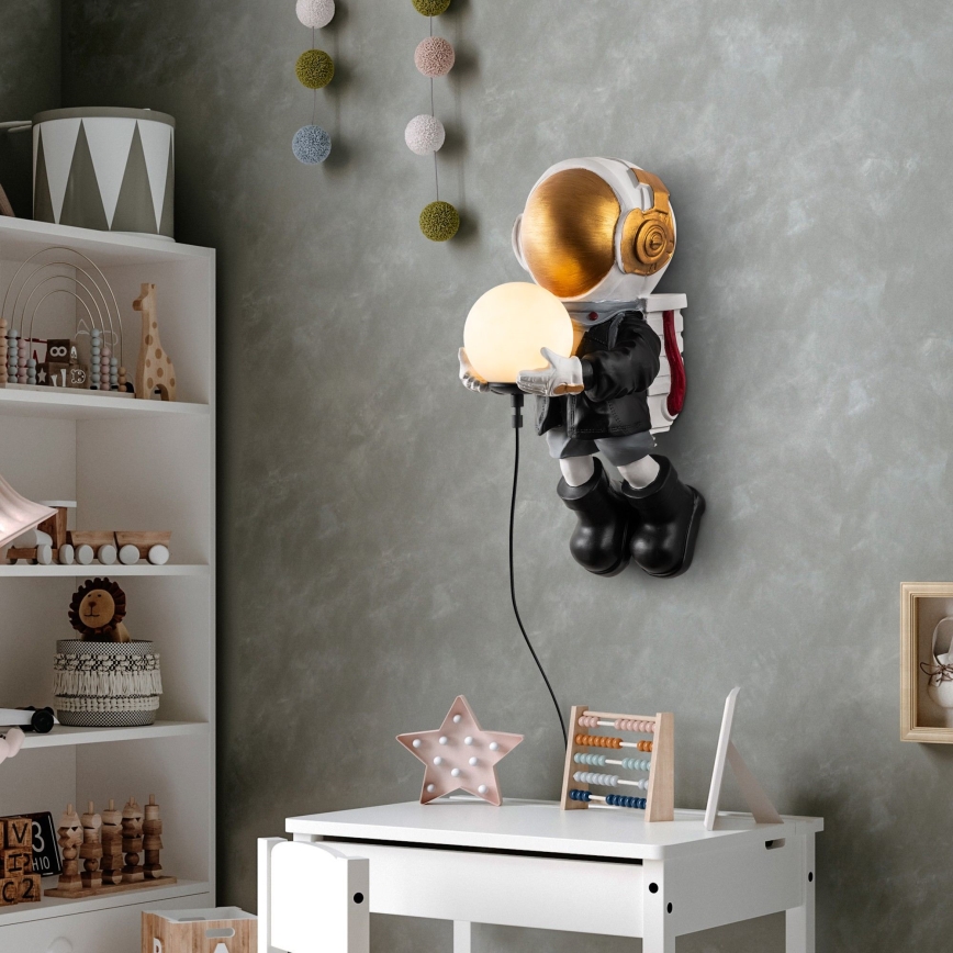 Дитячий настінний світильник ASTRONAUT 1xE14/40W/230V мідний