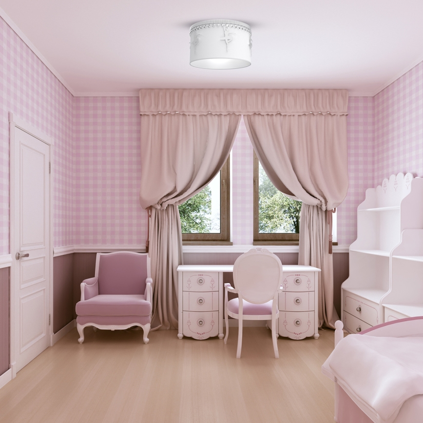 Дитячий стельовий світильник BALLET 1xE27/60W/230V