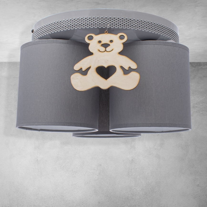 Дитячий стельовий світильник BEAR 3xE27/60W/230V