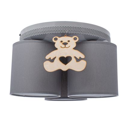 Дитячий стельовий світильник BEAR 3xE27/60W/230V