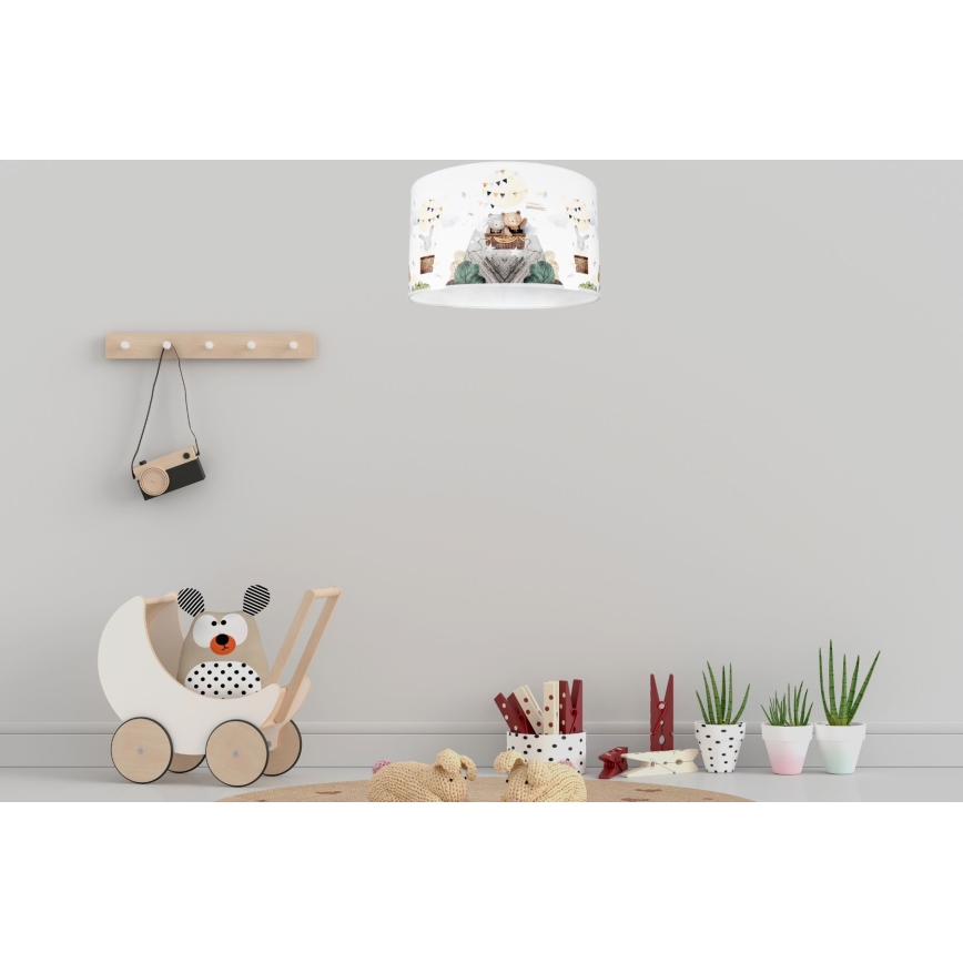 Дитячий стельовий світильник BEARS 1xE27/60W/230V