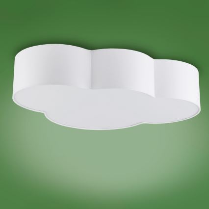Дитячий стельовий світильник CLOUD 4xE27/15W/230V білий