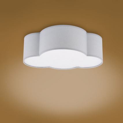 Дитячий стельовий світильник CLOUD MINI 2xE27/15W/230V сірий