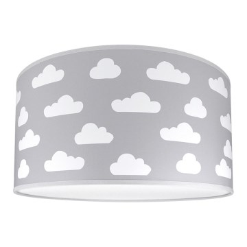 Дитячий стельовий світильник CLOUDS GREY 2xE27/60W/230V сірий
