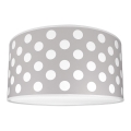 Дитячий стельовий світильник DOTS GREY 2xE27/60W/230V сірий