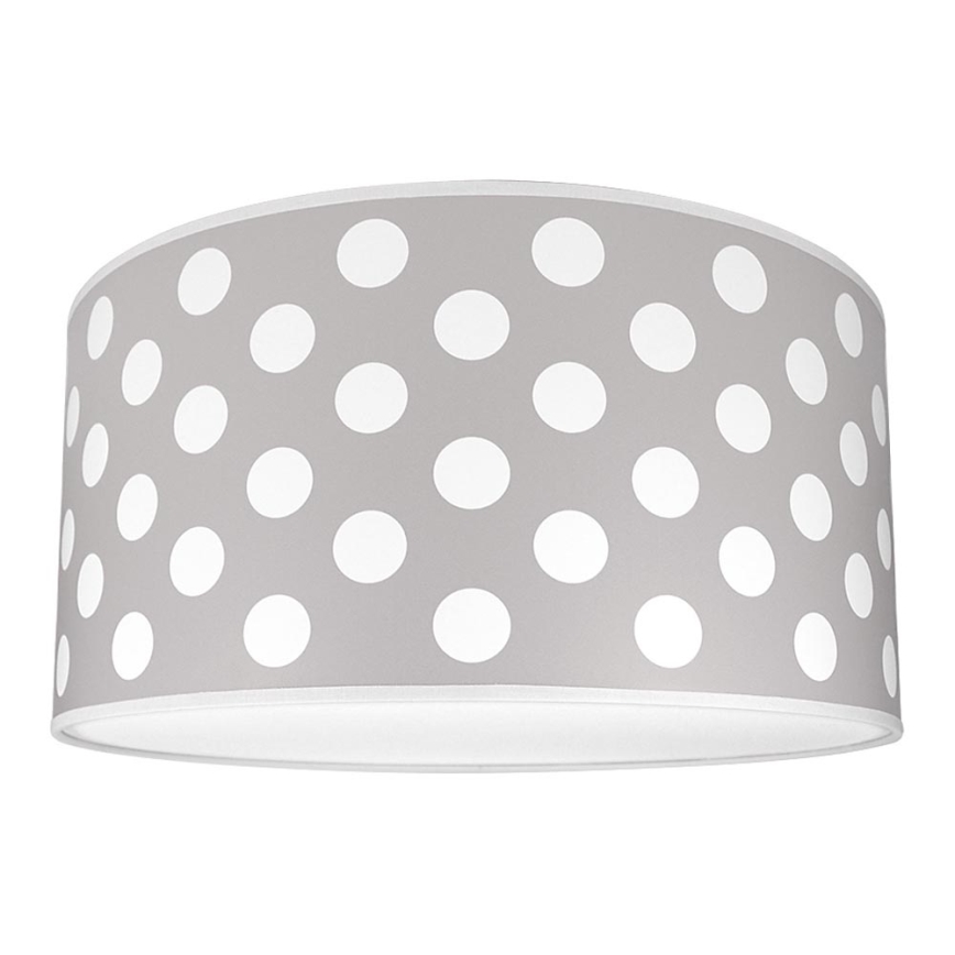 Дитячий стельовий світильник DOTS GREY 2xE27/60W/230V сірий