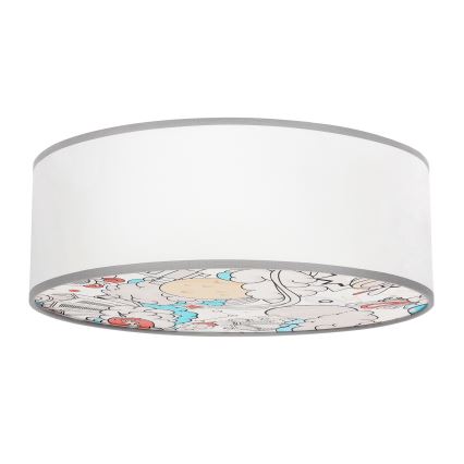 Дитячий стельовий світильник KIDDY 2xE27/40W/230V білий/бежевий