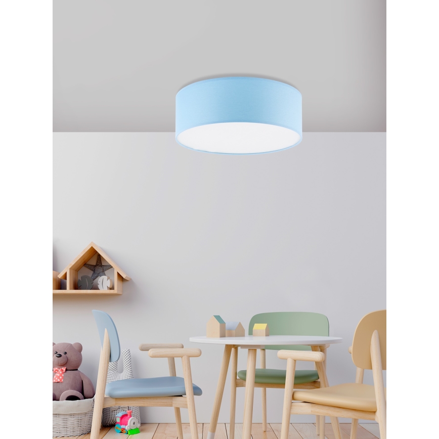 Дитячий стельовий світильник RONDO KIDS 4xE27/15W/230V синій