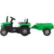 Дитячий трактор з прицепом чорний/зелений