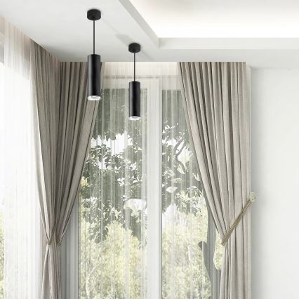 Для ванної кімнати люстра підвісна TURYN 1xGU10/10W/230V IP44 чорний