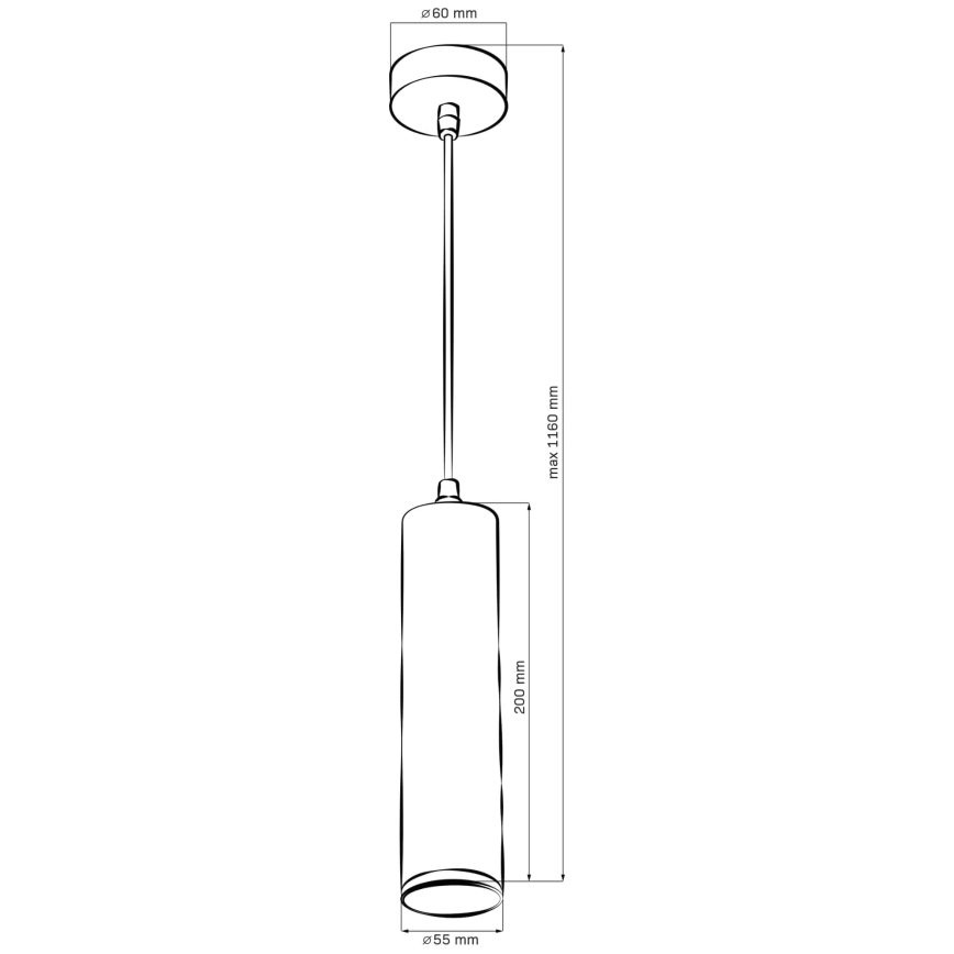 Для ванної кімнати люстра підвісна TURYN 1xGU10/10W/230V IP44 чорний