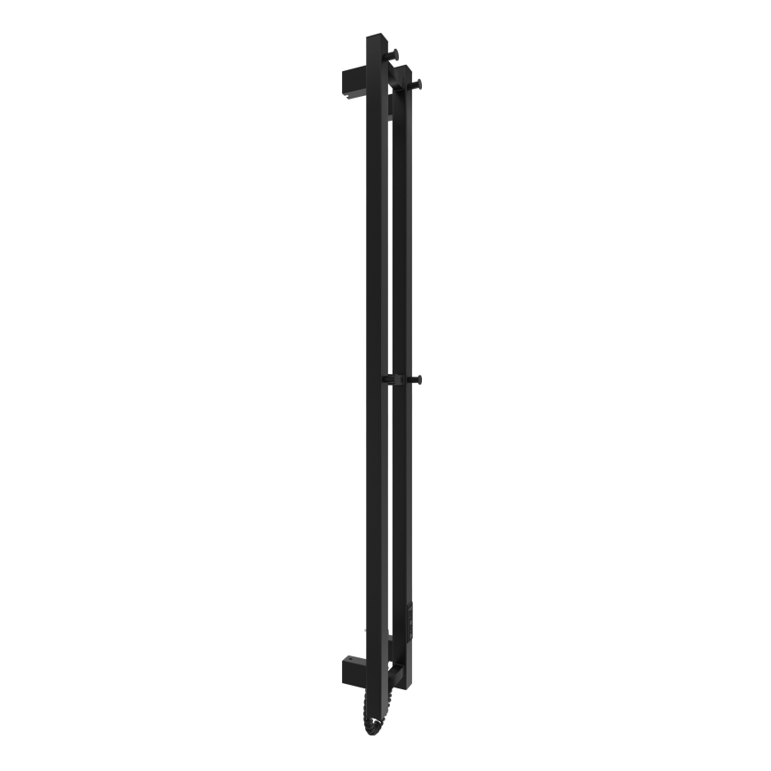 Для ванної кімнати радіатор HF SLIM 80W/230V 117x14 см чорний квадратний