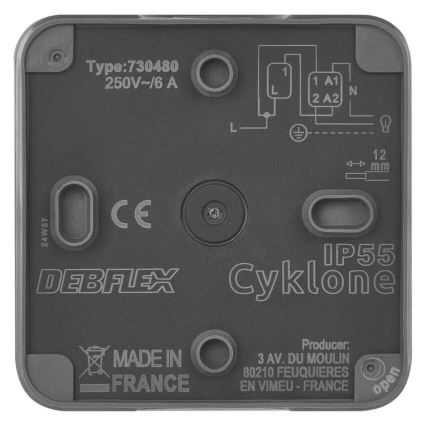 Домашній вимикач вмикальний 250V/10A IP55