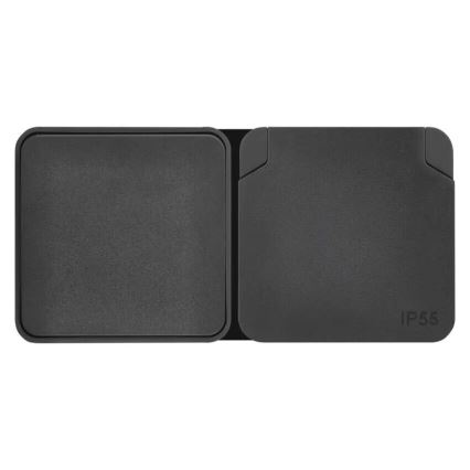 Домашній вимикач змінний з розеткою 250V/16A IP55