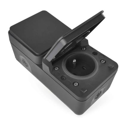 Домашній вимикач змінний з розеткою 250V/16A IP55