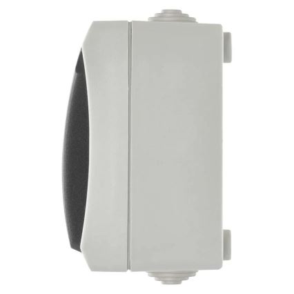 Домашний выключатель переменный № 6 с розеткой 250V/16A IP44 серый