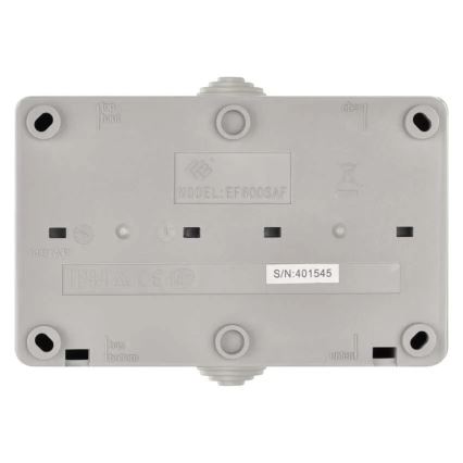Домашний выключатель переменный № 6 с розеткой 250V/16A IP44 серый