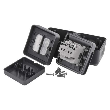 Домашний выключатель переменный с розеткой 250V/16A IP55