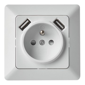 Домашня розетка s USB FRENCH 250V/16A