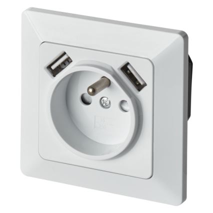Домашня розетка s USB FRENCH 250V/16A
