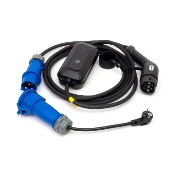 Дорожні зарядні станції для електромобілів EV/PHEV AC Type 2 32A/230V 7,4kW IP55 5м + адаптер 230V 3,7kW + чохол