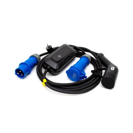 Дорожні зарядні станції для електромобілів EV/PHEV AC Type 2 32A/230V 7,4kW IP55 5м + адаптер 230V 3,7kW + чохол