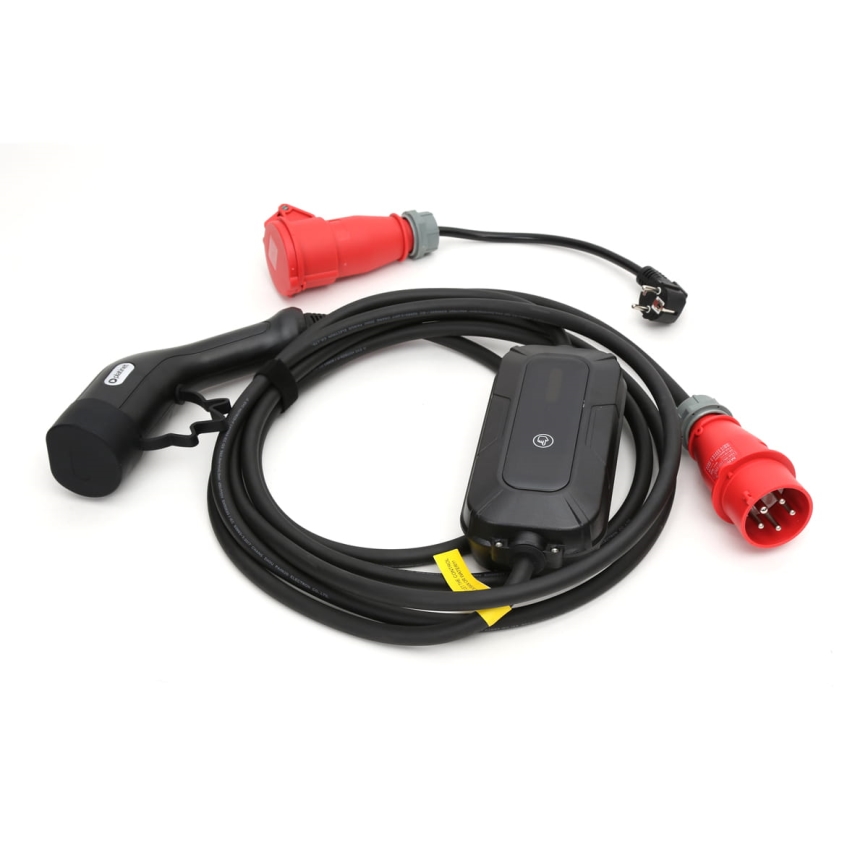 Дорожня зарядна станція для електромобілів EV/PHEV AC Type 2 16A/380V 11kW IP55 5м + адаптер 230V 3,7kW + чохол