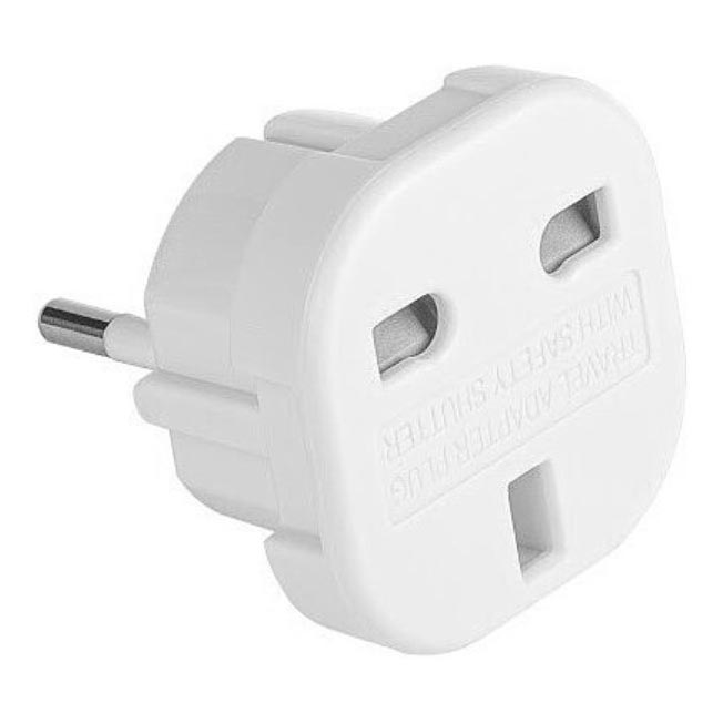 Дорожный адаптер UK/EU 230V белый