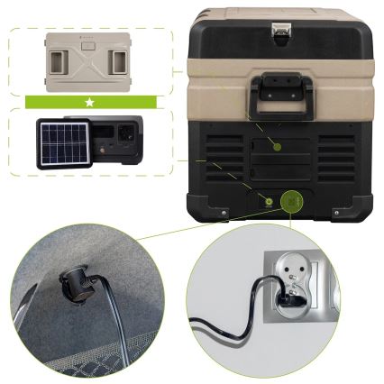 Дорожный холодильник с ЖК-дисплеем 39 л 230V/12V/24V коричневый