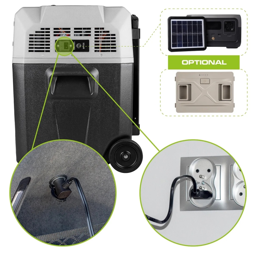Дорожный холодильник с ЖК-дисплеем 40 л 230V/12V/24V черный
