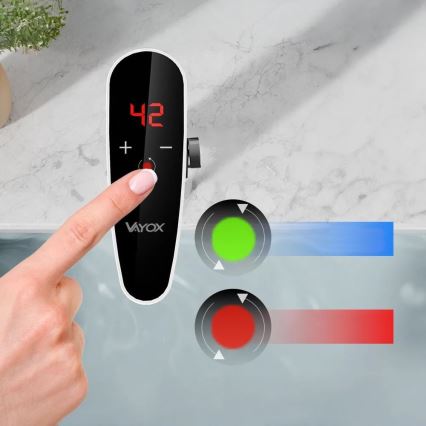 Сенсорний проточний водонагрівач з LED-дисплеєм 3000 Вт/230 В IPX4 білий