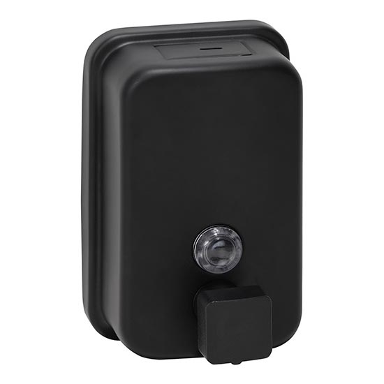 Дозатор для мила 9,7x15 cm нержавіюча сталь/чорний