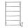 Драбинчастий радіатор для ванної кімнати CLASSIC 100W/230V 81x53см нержавіюча сталь/глянцевий хром права