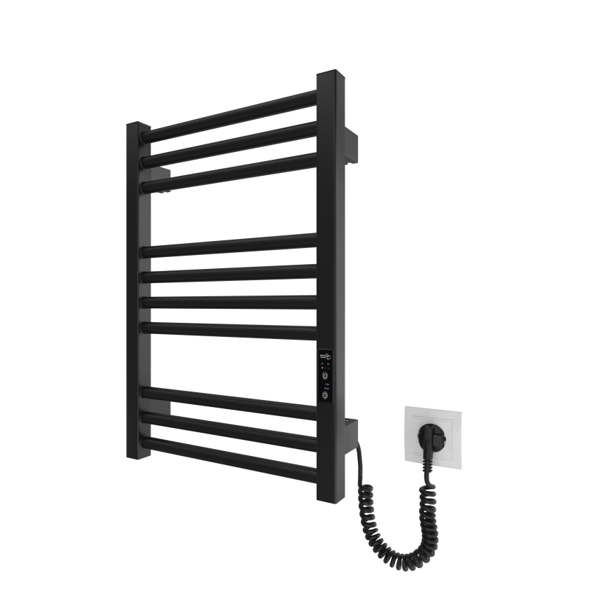 Драбинчастий радіатор для ванної кімнати HF DERBY 100W/230V 57x43 см чорний