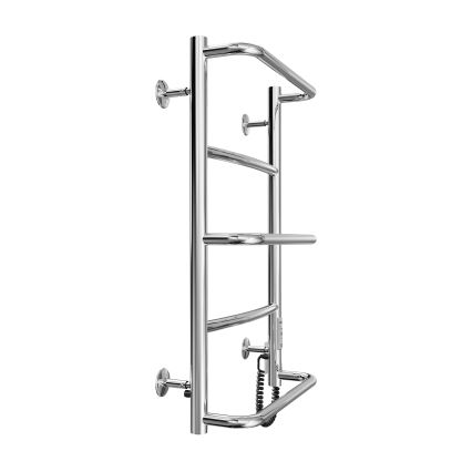 Драбинна рушникосушка для ванної LUX, 65W/230V, 65x43 см, нержавіюча сталь/глянцевий хром, права