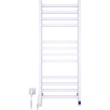 Драбинний рушникосушник для ванної з термостатом AVANGARD 227W 120x48cm білий лівий