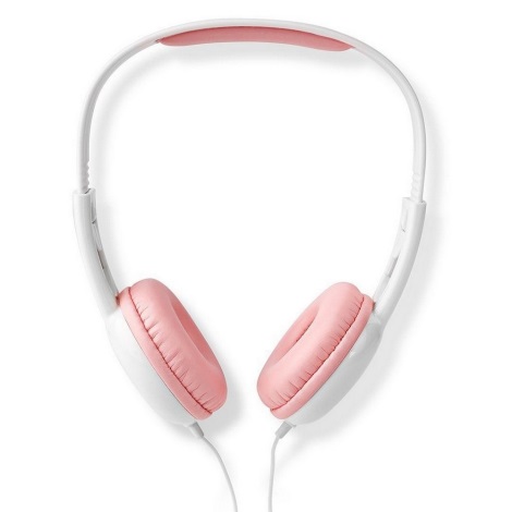 Дротові навушники рожевий / білий