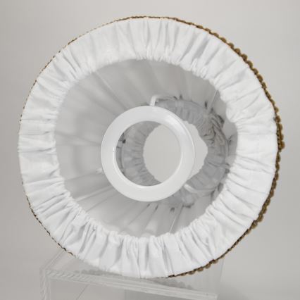 Duolla - Абажур для настільної та підлогової лампи E27 діаметром 15 см білий/коричневий